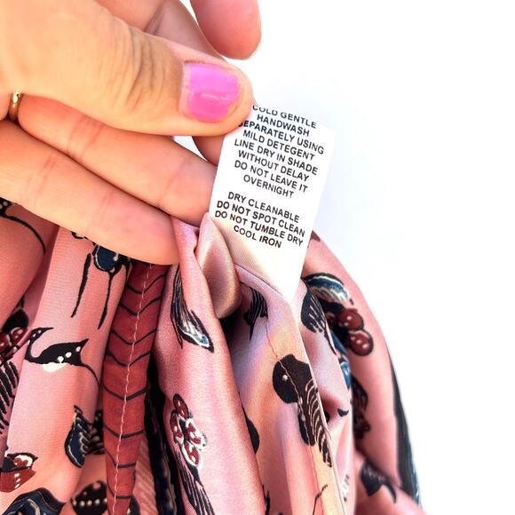 Natalie Martin Briana Maxi Dress Silk Lotus Champagne Pink XS Oversized - Picture 8 of 12